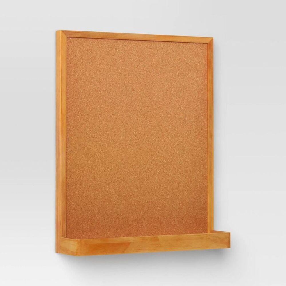 17"x20" Memo Board with Shelf Brown - Threshold